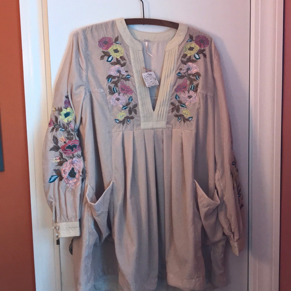 Top with embroidery